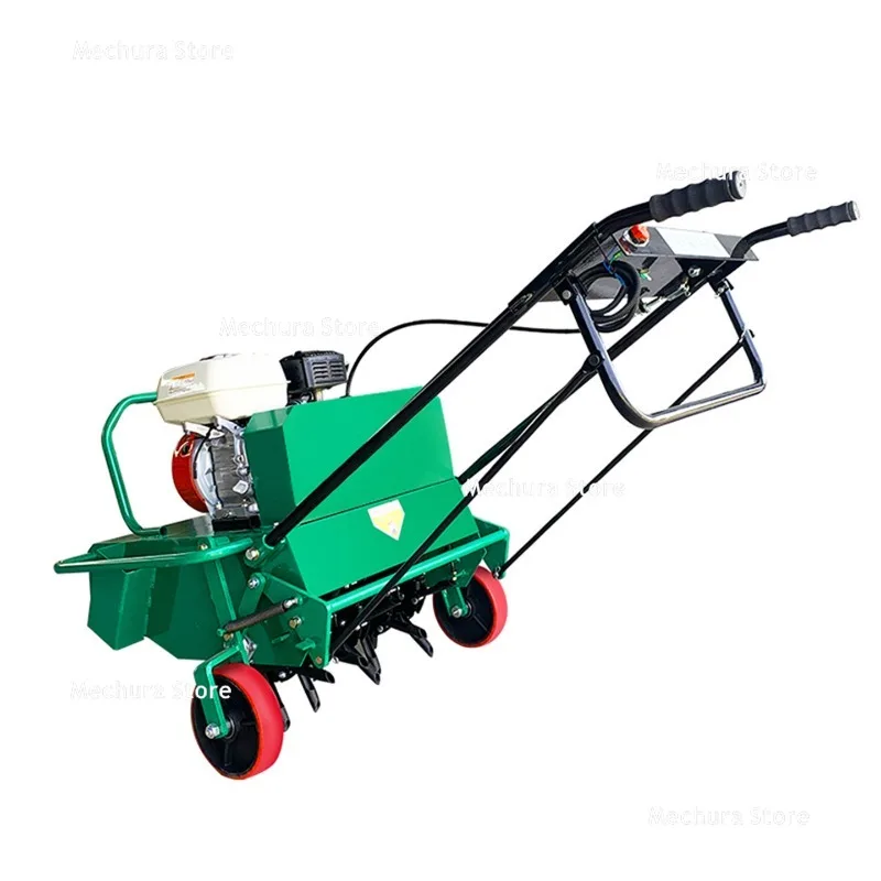 Hand-Push Lawn Aerator – Garden Greening Grass Drilling Machine – Turf Maintenance Ventilation Loosening Spike Hole Drill JT60