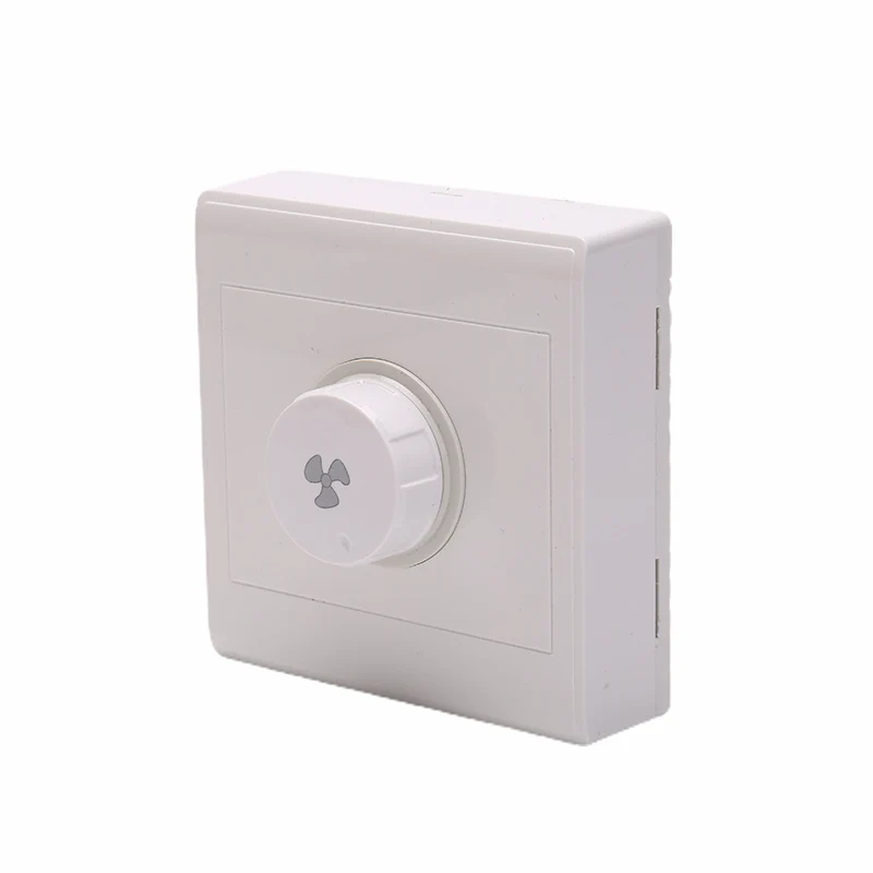 1pc 86 White AC220V 10A Plastic Ceiling Fan Solid Controller Wall Switch Is Suitable For Adjusting The Speed Of