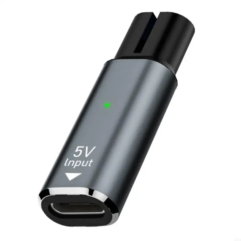 J78A 2Pin Shaver Charging Adapters for QP2834,MG5910,MG7910 Shaver Adapters USB C Input, 5V Aluminum Alloy Connector for Home