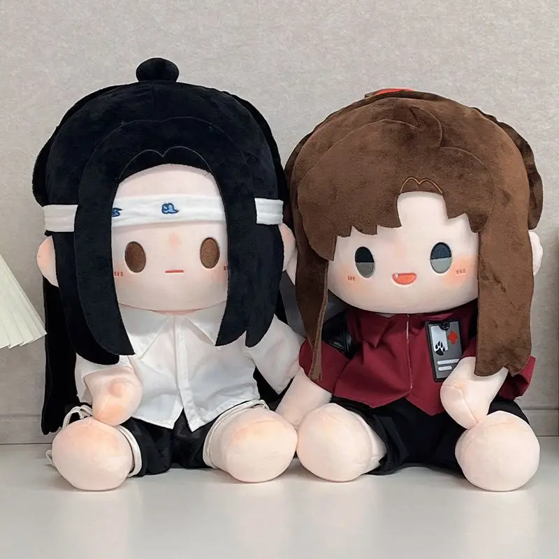 

MDZS 40cm Plush Body Wei Wuxian Lan Wangji Kuji Cute Stuffed Pillow Anime Cosplay Sitting Posture Plushie Collectible