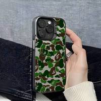 Fashion Luxury b-Bape-es Phone Case For iPhone 16 15 14 13 12 11 Pro Max Plus – Colorful Gradient Soft TPU Back Cover