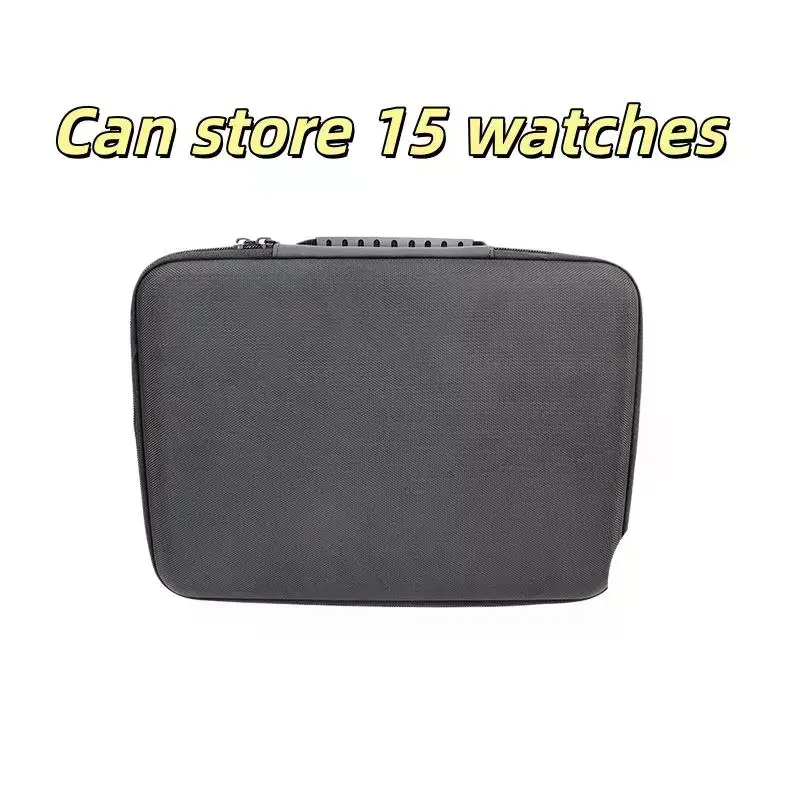 

1Pcs Watch Carry Box Hard-Shell 15 Slots Watch Storage Organizer Case Fit For Large And Small Watches With Soft Foam Pillow