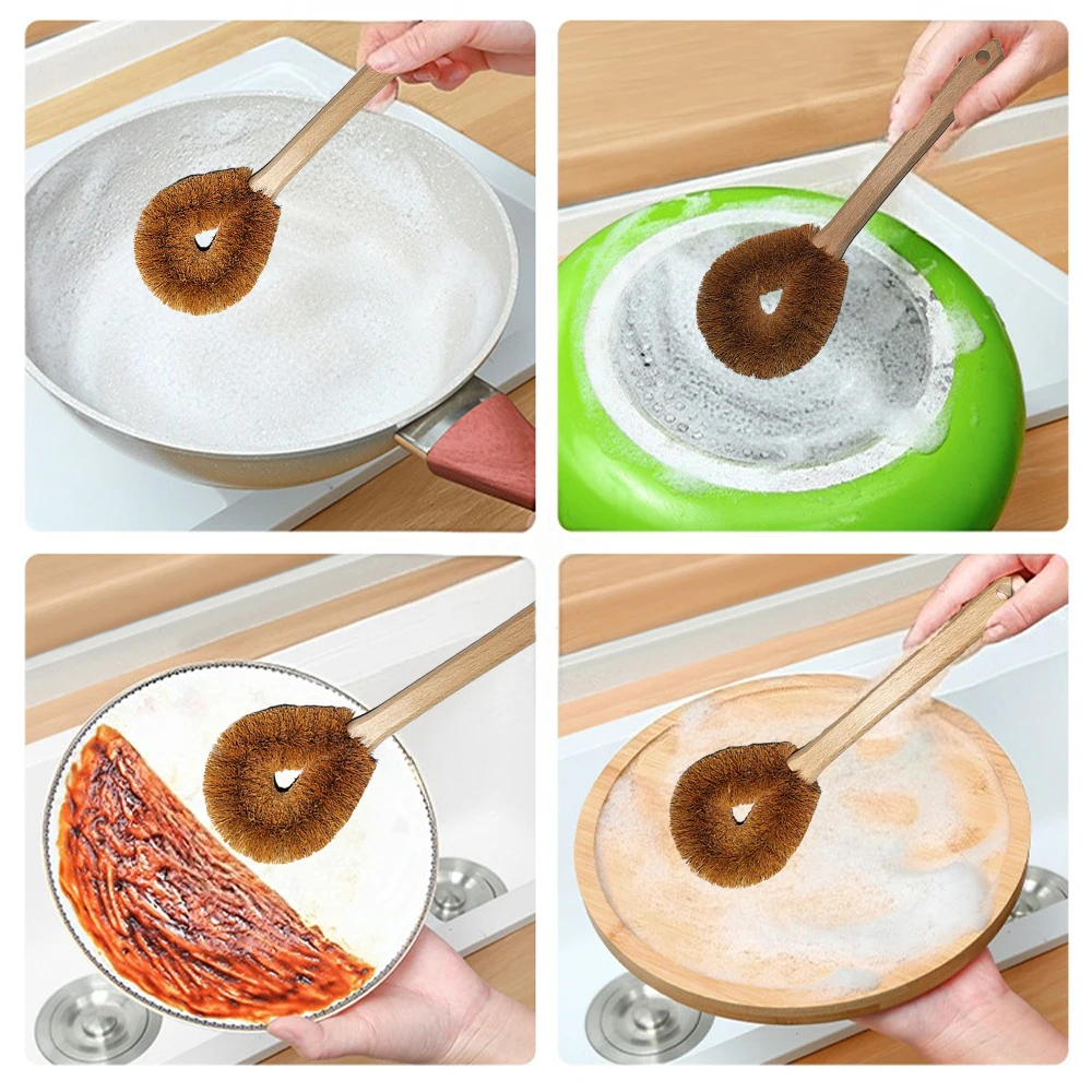 Eco Coconut Fiber Dish Brush w - огляд і ціна Dish Brush Bamboo