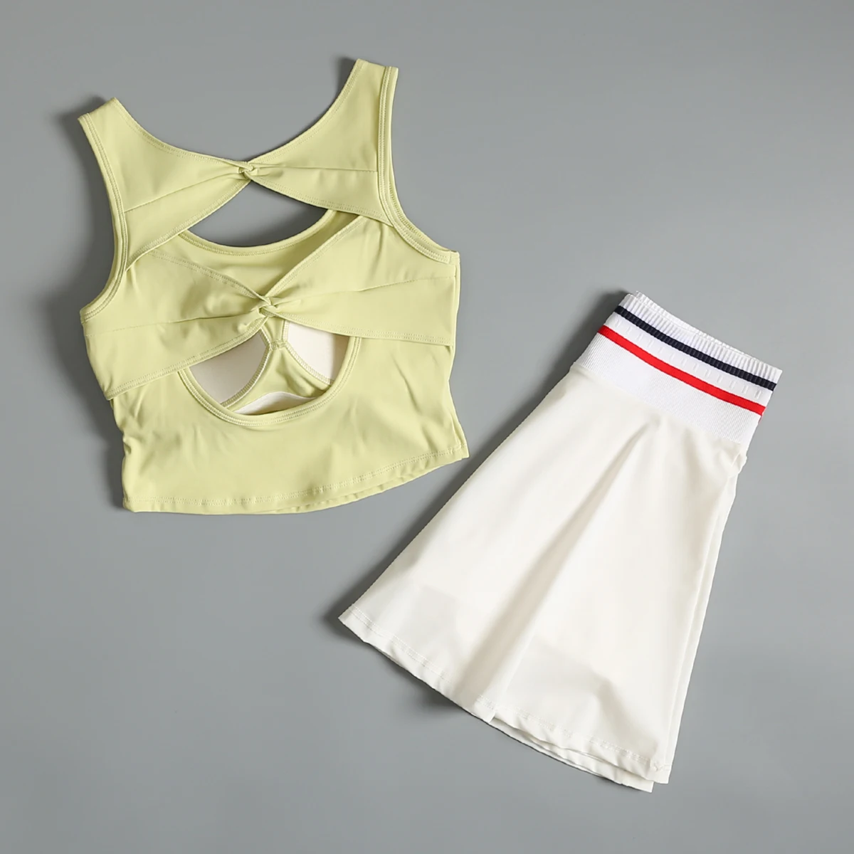 Tennis Sports Set Women's 2025 Summer New Pilates Yoga Vest Beauty Back Professional Fitness Morning Running Suit