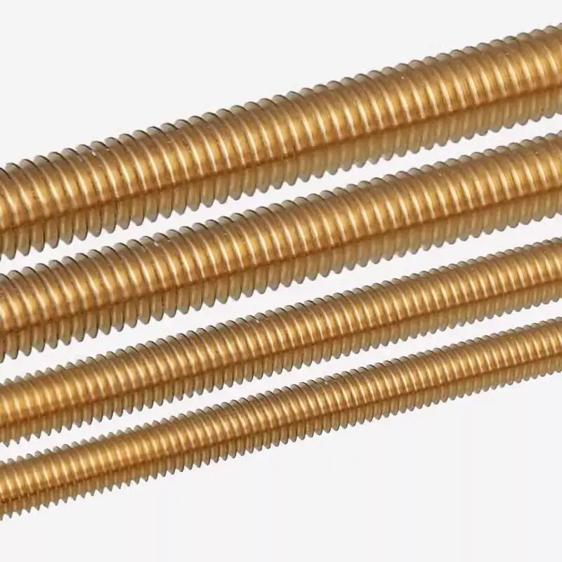 Leijiu 1pcs Brass Thread Rod Solid Full Thread Shaft Bar Stud Length: 250 Mm M2 M2.5 M3 M4 M5 M6 M8 M10 M12 M14 M16 M18 M20