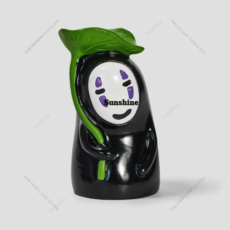 Japanese No-Face Anime Figure Mini Figurines Kawaii Modern Creativity Office Bookshelf Bedroom Balcony Creative Gift FYFM​​  FT