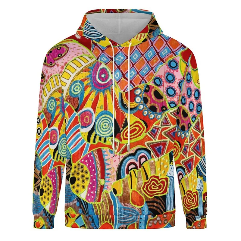 

Colorful Pattern Hoodies For Men Women Oil Painting 3D Printed Sweatshirt Casual Hooded Pullovers Oversized Tops Long Sleeves