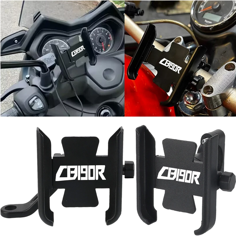 Motorcycle Handlebar Mobile Phone Holder GPS Stand Bracket CNC For HONDA CB190R CB190 CB 190 R 190R 2017~2024 2025 Accessories