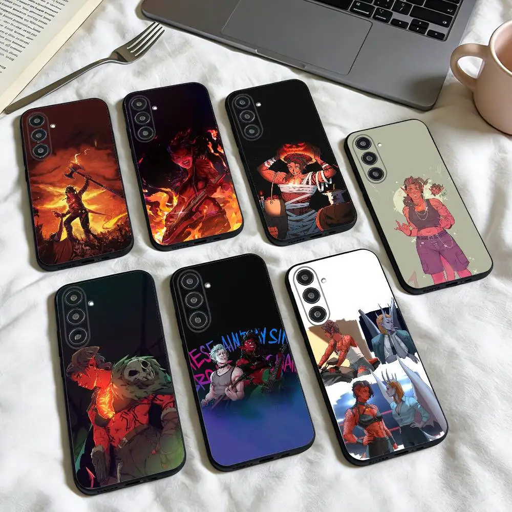 حافظة هاتف Game K-Karlach Baldurs-s G-Gate 3 لهاتف سامسونج جالاكسي A73، A72، A71، A70، A53، A52، A51، أخرى غلاف أسود ناعم