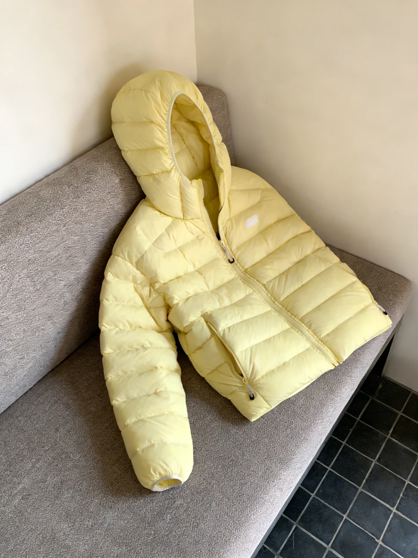 

Lightweight American Sle Cotton Jaet with Hood Women's Winter New Sle Warm Loose Couples Coat Yellow Bone Pattern