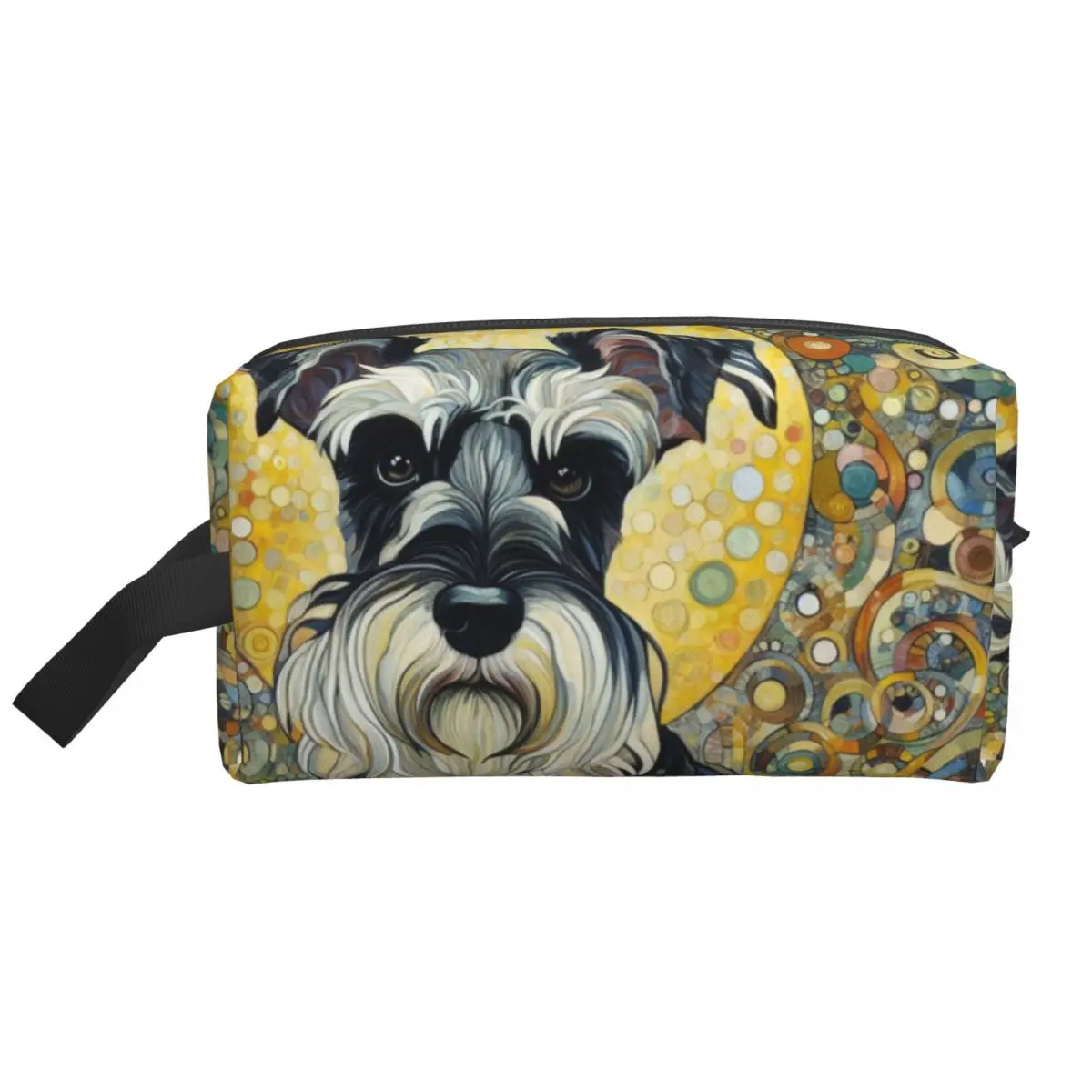 

Женские косметички в стиле модерн с изображением шнауцера, дорожный органайзер для макияжа, сумка для туалетных принадлежностей, коробка для хранения, пенал