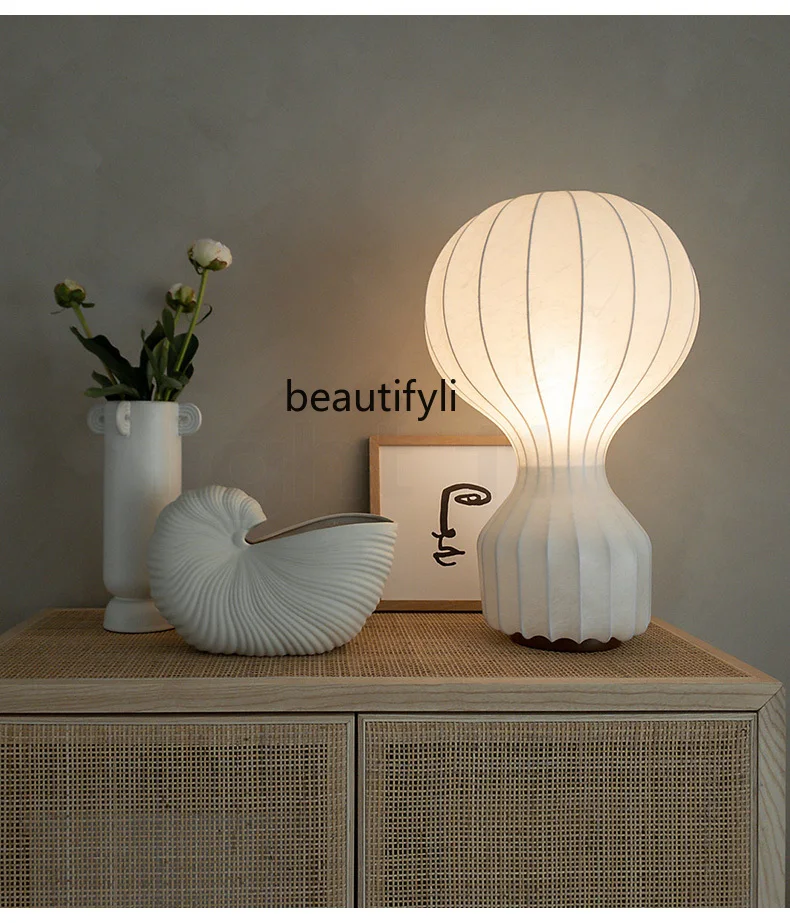 

Nordic Bedroom Bedside Lamp Living Room Dining Room and Study Room New Chinese Bed & Breakfast Creative Showroom Table Lamp