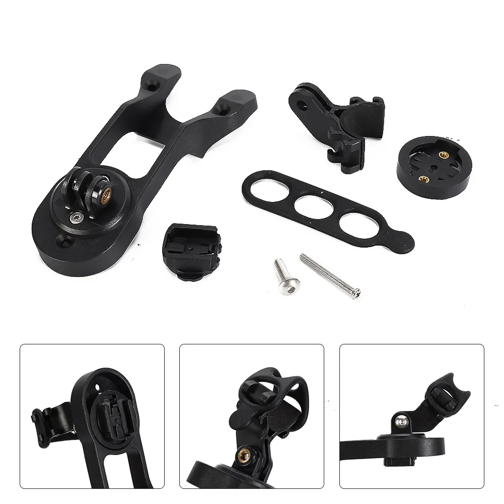 Black ABS Bike Computer Mount For H11 For Garmin GPS Cycle Holder With Light Bracket For Road Bicycle Handlebar Accessories view 2