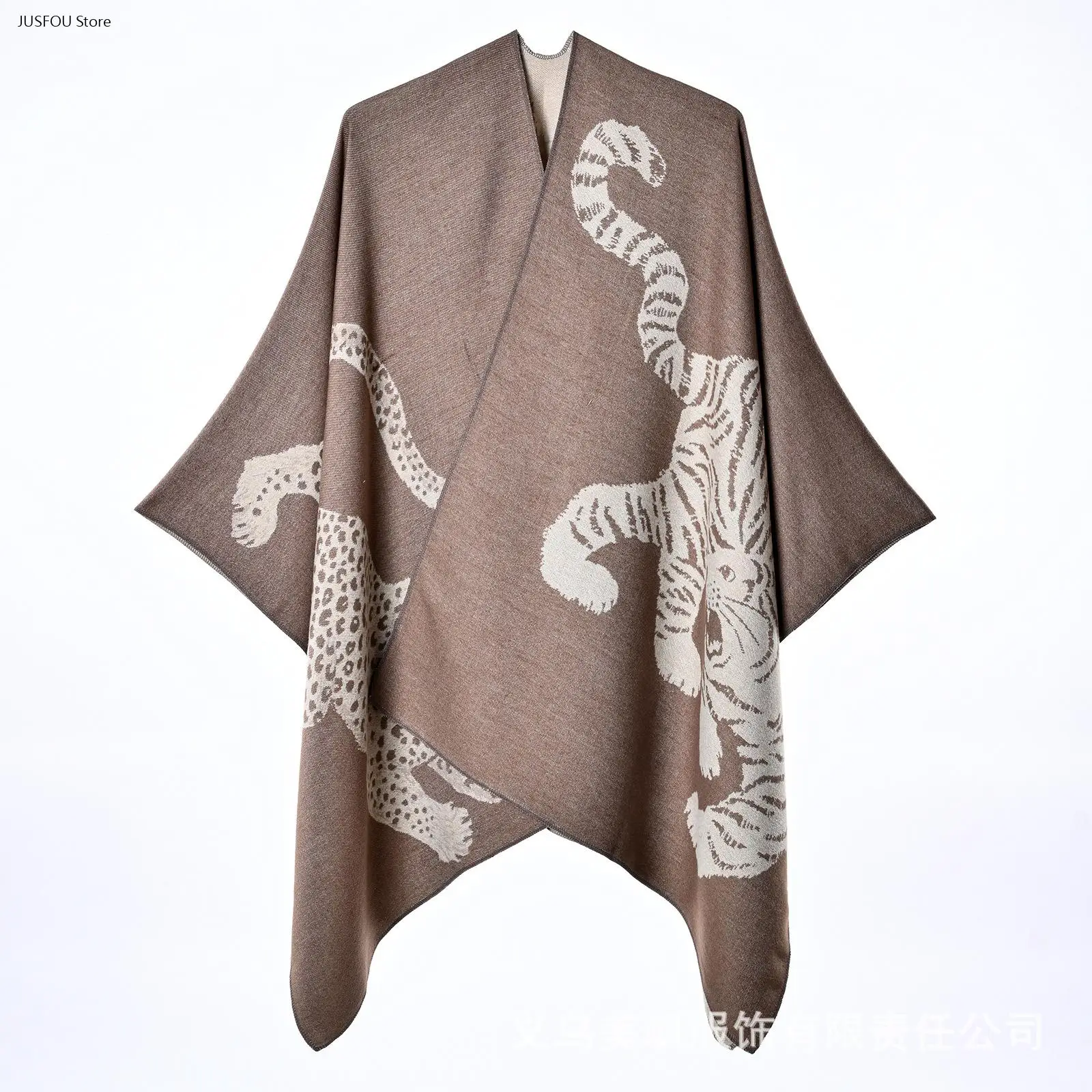 Unisex Vintage Leopard Shawl Four Season Luxury Stylish Scarf High End Leopard Print Outer Wrap for Elegant Daily