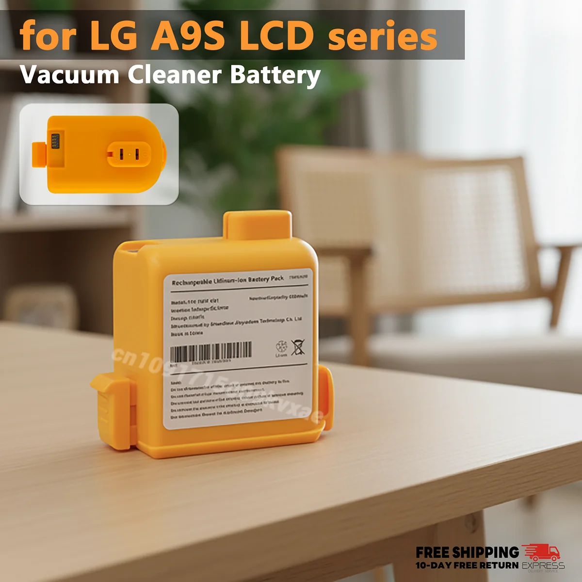 5000mAh Replacement Battery for LG A9S Vacuum Cleaner LCD Version Compatible with O9884GE O9884TE O9884WE O9888WE Long-lasting