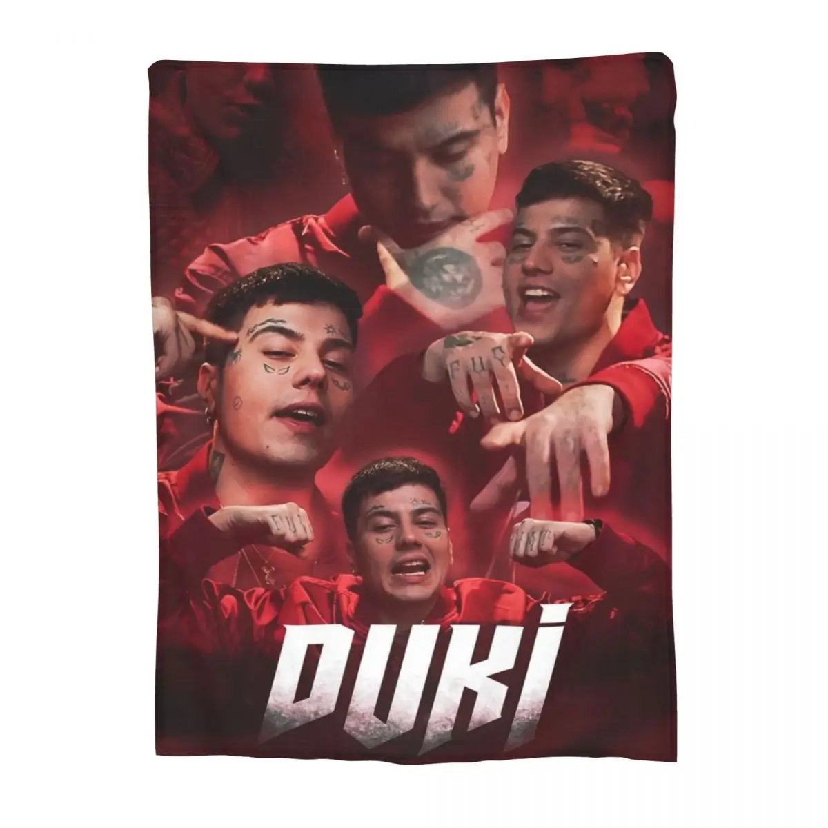 Duki Blanket Cover Reggaeton Latin Trap Pop Rap Flannel Throw Blankets Home Couch Decoration Ultra-Soft Warm Bedspreads