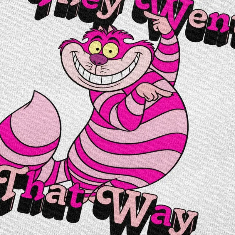 مخصص كول أليس في بلاد العجائب شيشاير القط تي شيرت الرجال قصيرة الأكمام القطن الخالص تي شيرت عادية تيز الشارع الشهير التي شيرت