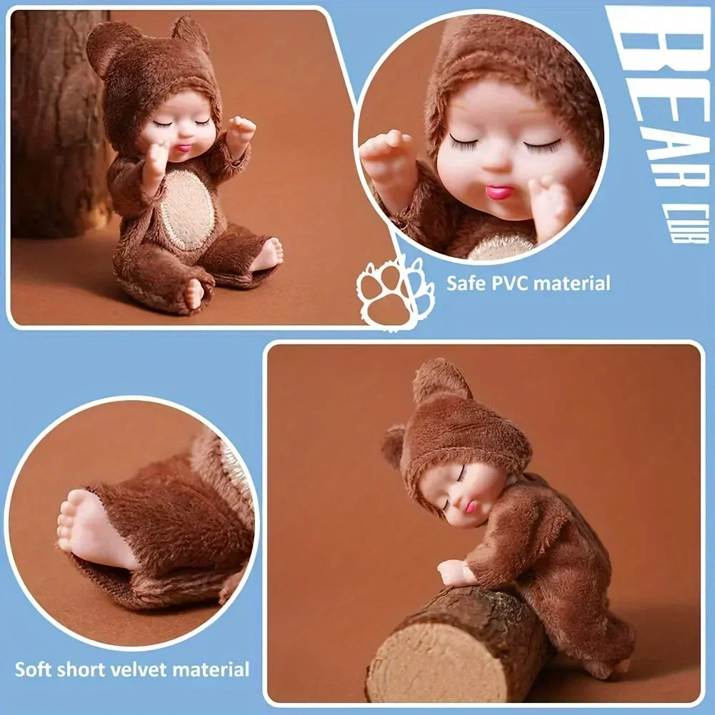 6pcs/set Baby Dolls, Pajama Fairy Baby Dolls Toy Figures Princess Doll Gift  Cute Animal Baby Doll - The Perfect Birthday image 5