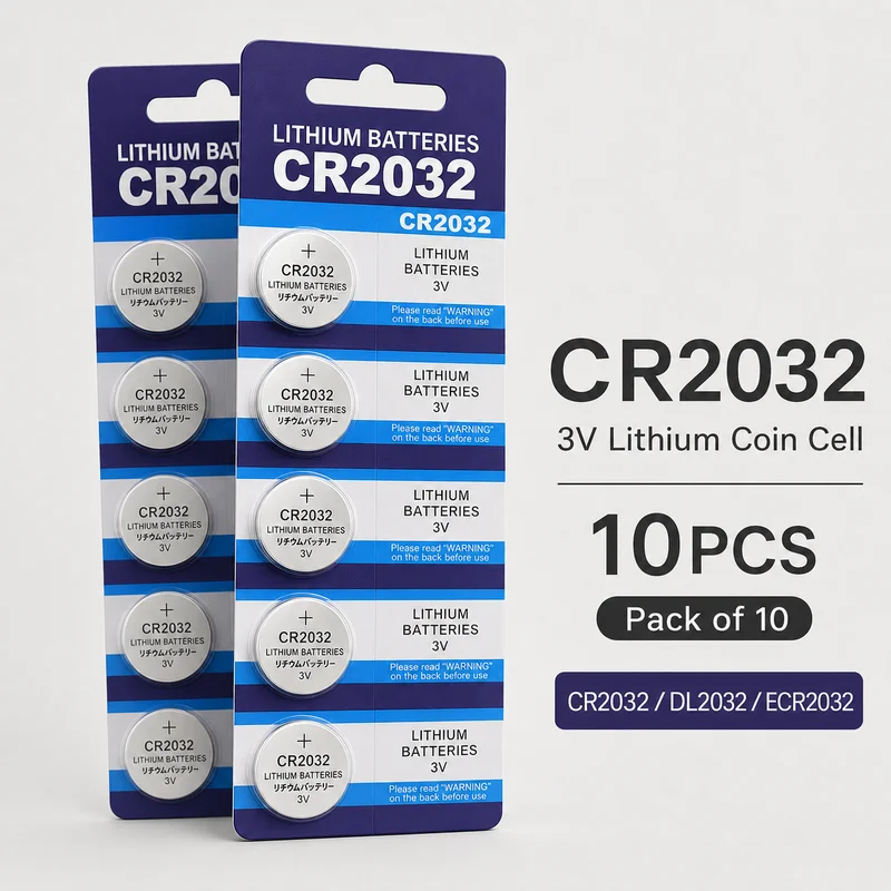 Lithium Coin Cell Battery CR2032 3V Button Battery 2-100PCS for Watch Toy Calculator Car Remote Control Key Fob