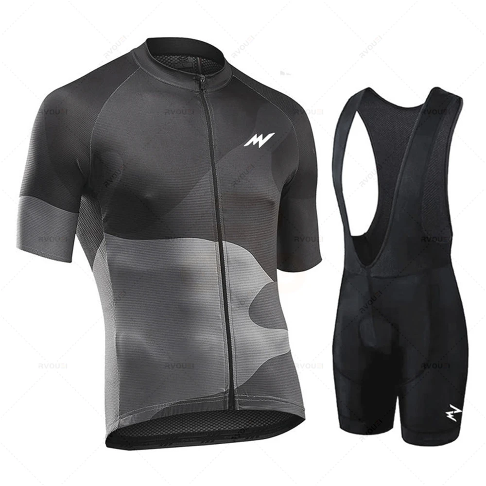 Morvelo-Cycling Jersey Set for Men, Short Sleeve, Mountain Bicycle Clothing, MTB Maillot, Bib Pants, 19D Pad, Team, 2024