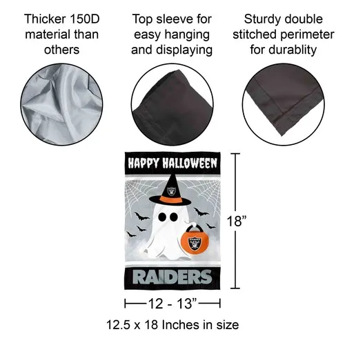 Las Vegas Raiders Happy Halloween Official Garden Yard Banner Flag jjx
