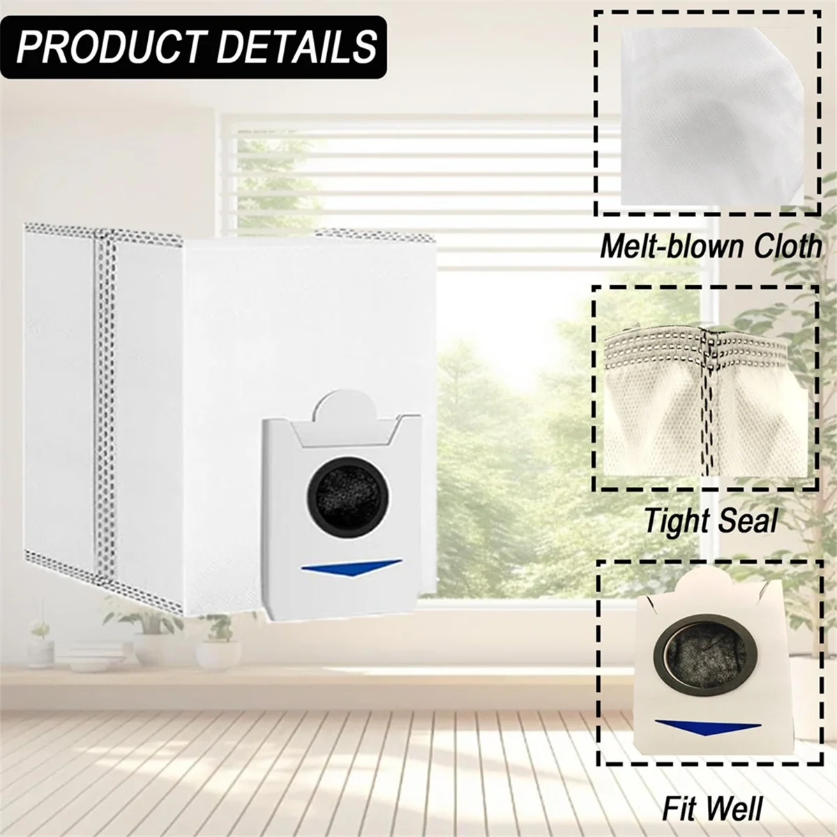 Sacchetti per la polvere per ECOVACS DEEBOT T30S Pettine/DEEBOT X2 Pettine Aspirapolvere Stazione autovuota, Accessori per sacchetti per la polvere