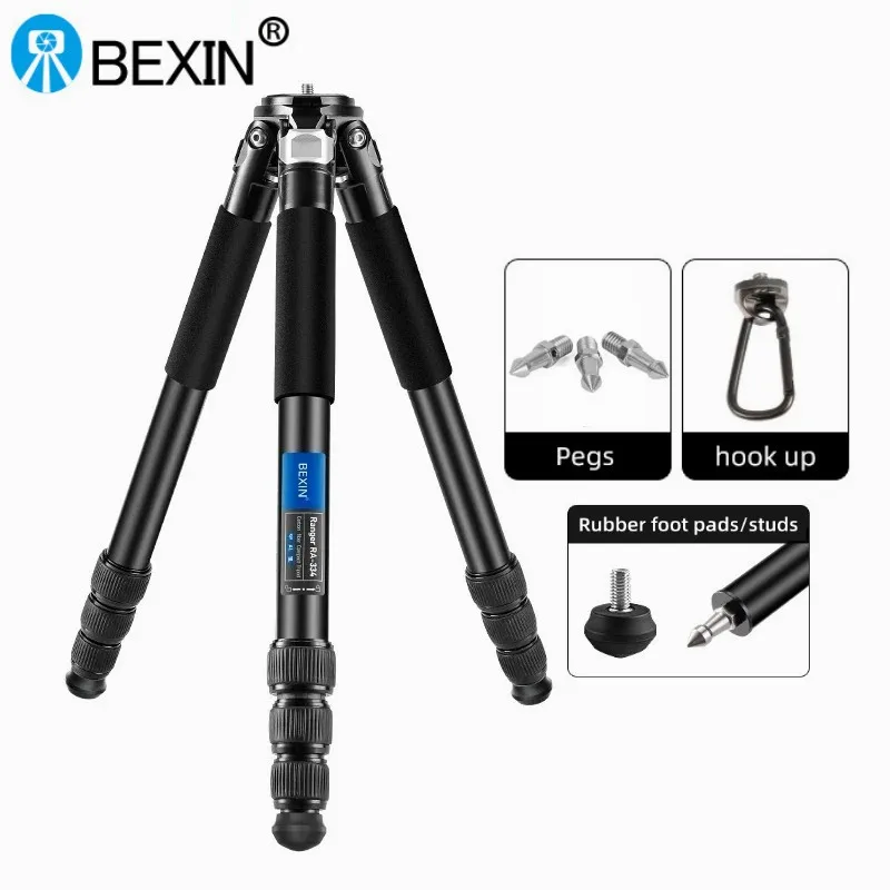 BEXIN RA334 Professional Aluminum Alloy Tripod Outdoor Photography Bracket for Canon Nikon Sony Fuji Olympus Digital SLR Camera