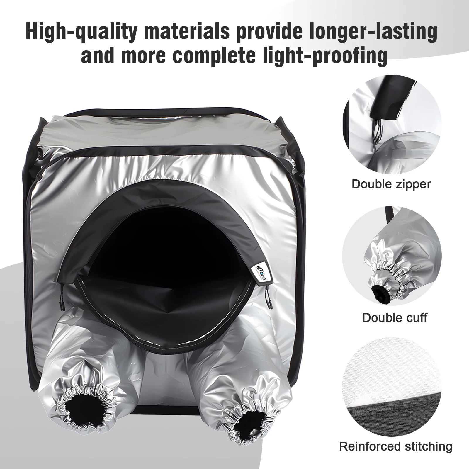 eTone Portable Darkroom Tent 4x5 5x7 Film Changing Room Developing Processing Equipment Quick Release 120 135 Roll Film Bag