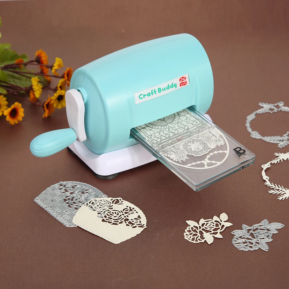 

Die-Cut Machines Dies Cutting Embossing Home DIY Plastic Scrapbooking Paper Cutter Card Tool for Kids Birthday Gift