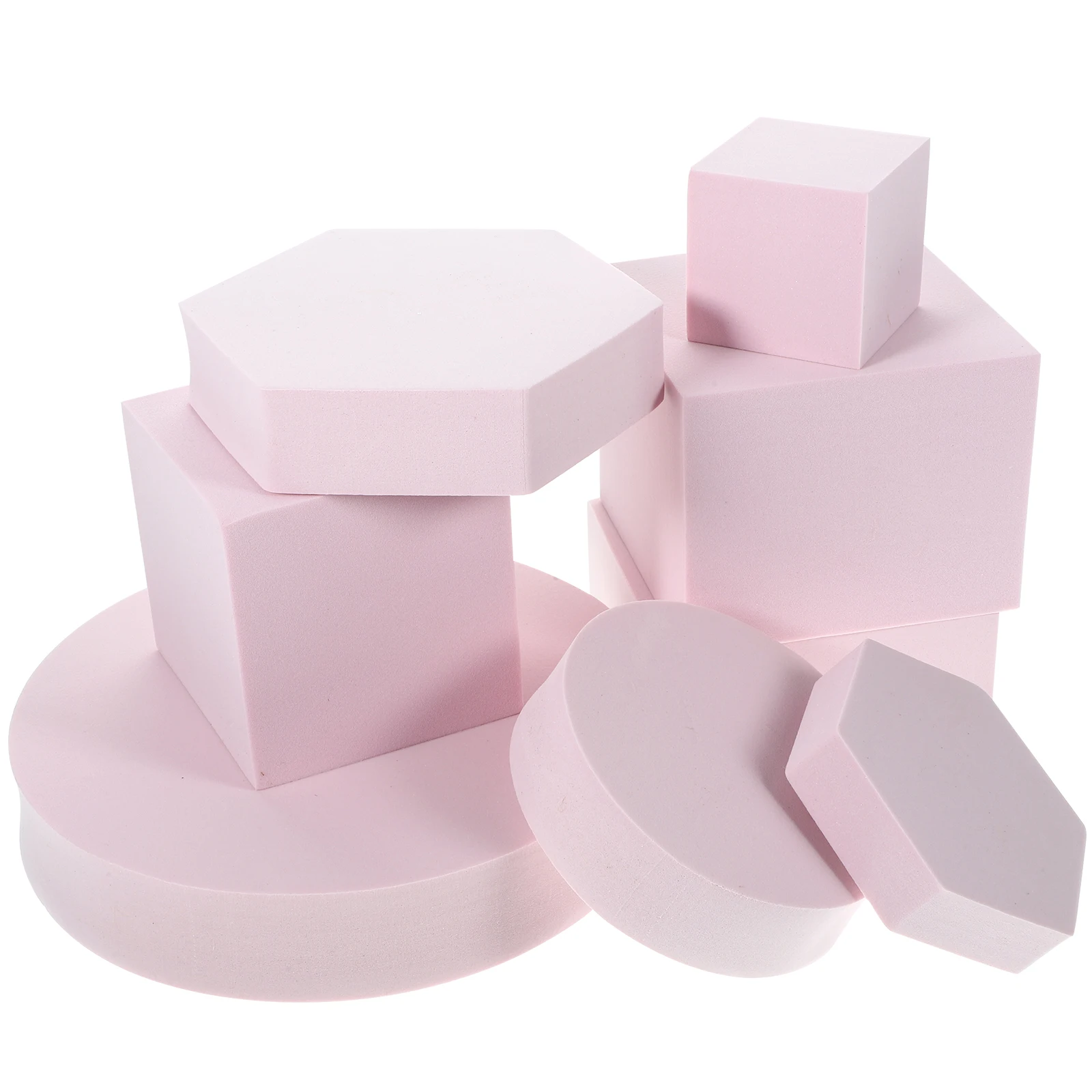 

8 Pcs Geometric Photo Props For Cosmetics Ornament Set Cube Foam Display Decor Accessories for Jewelry Cosmetics Shoot