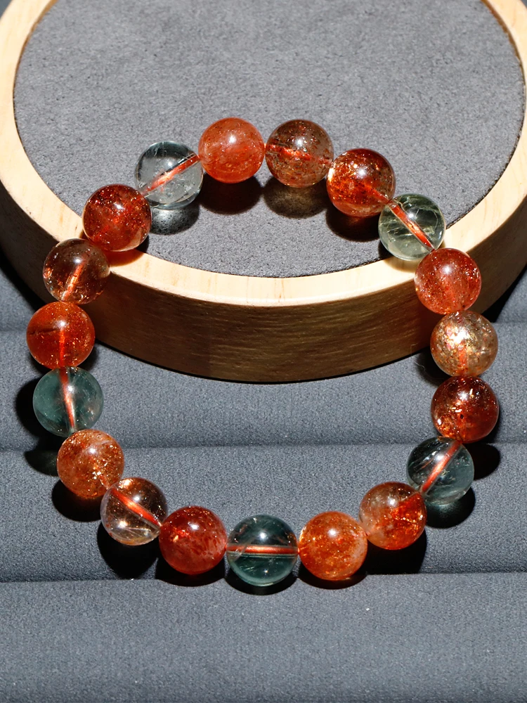 Natural Tanzania Shenyang Symbiosis Sunstone Bracelet Golden Strawberry Quartz Men and Women