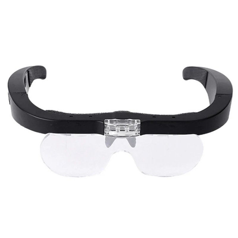 Head-Mounted Spectacle Magnifier With Detachable Lenses 1.5X, 2.5X, 3.5X, 5X, Suitable For Close Reading