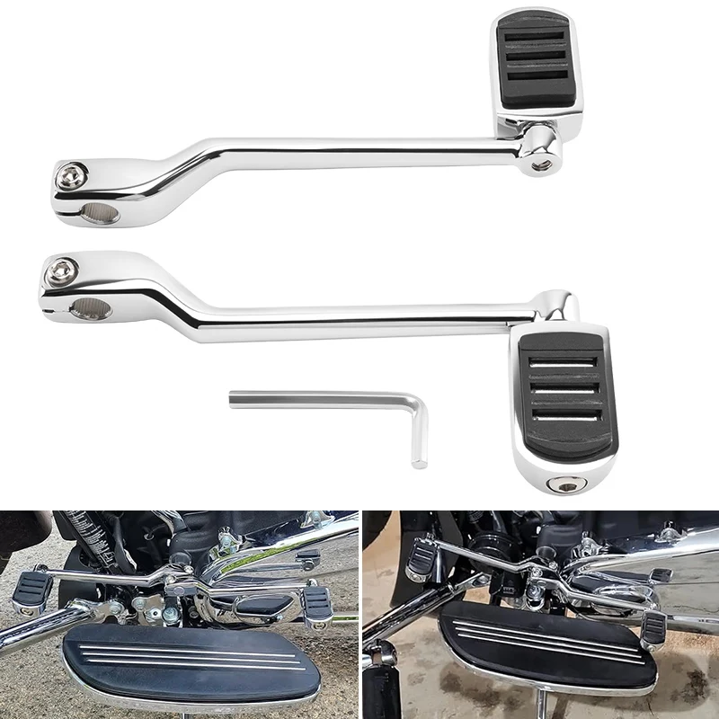 

Motorcycle 2Pcs Chrome Rear Gear Heel Toe Shift Levers Pedal For Harley Softail FL Touring Road King Street Glide Electra Glide