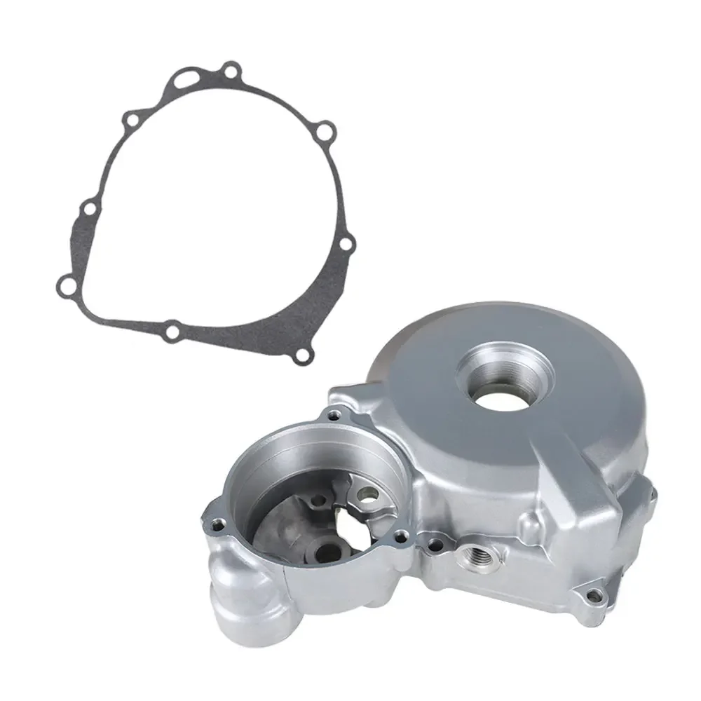 Neue linke Motorstator-Magneto-Abdeckung mit Dichtung passend für Suzuki 2002-2007 DRZ400E 2002-2020 DRZ400S 2005-2020 DRZ400SM – Detail 4