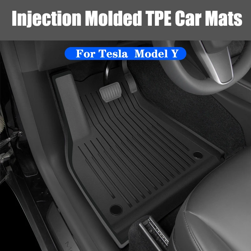 

New For Tesla Model Y Foot Pads 2023 Car Interior Accessories TPE Waterproof Front and Rear Trunk Mat Rear Seat Backrest Pad