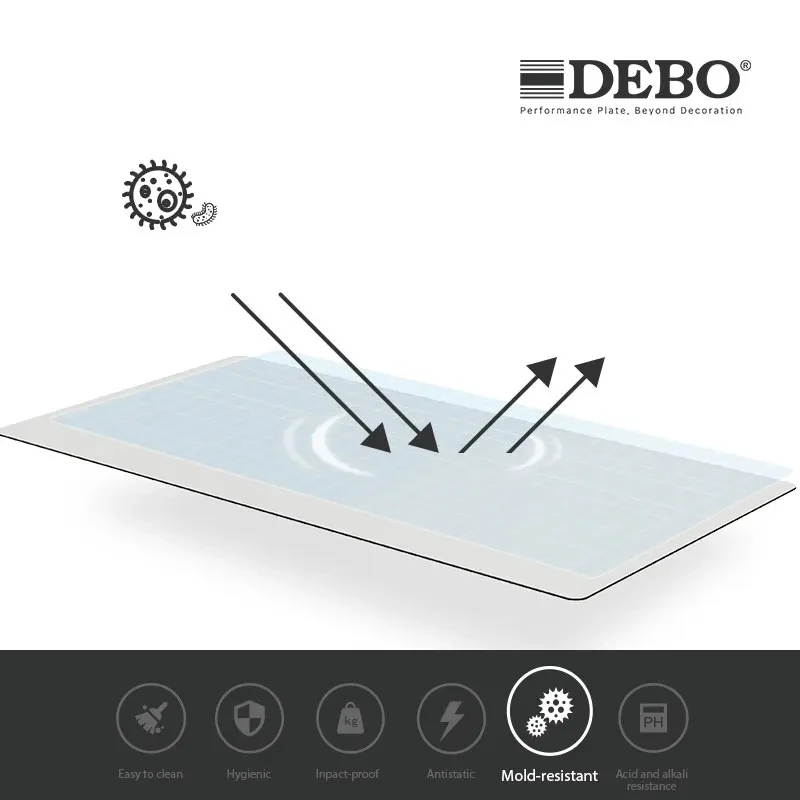 custom.DEBO Compact Laminate Phenolic Resin Chemical Resistant Worktop Hpl Worktop