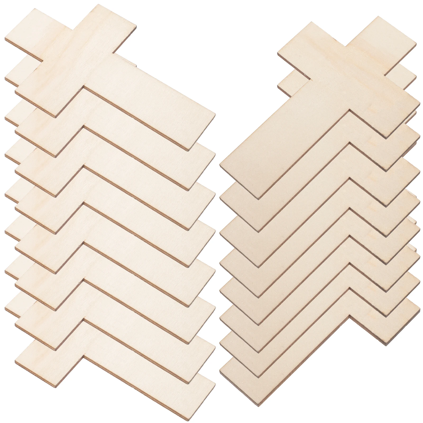

20 Pcs Wooden Cross Cutouts Paintable Diy Craft Supplies Blank Wood Chips Decorative Unfinished Kids Art Project