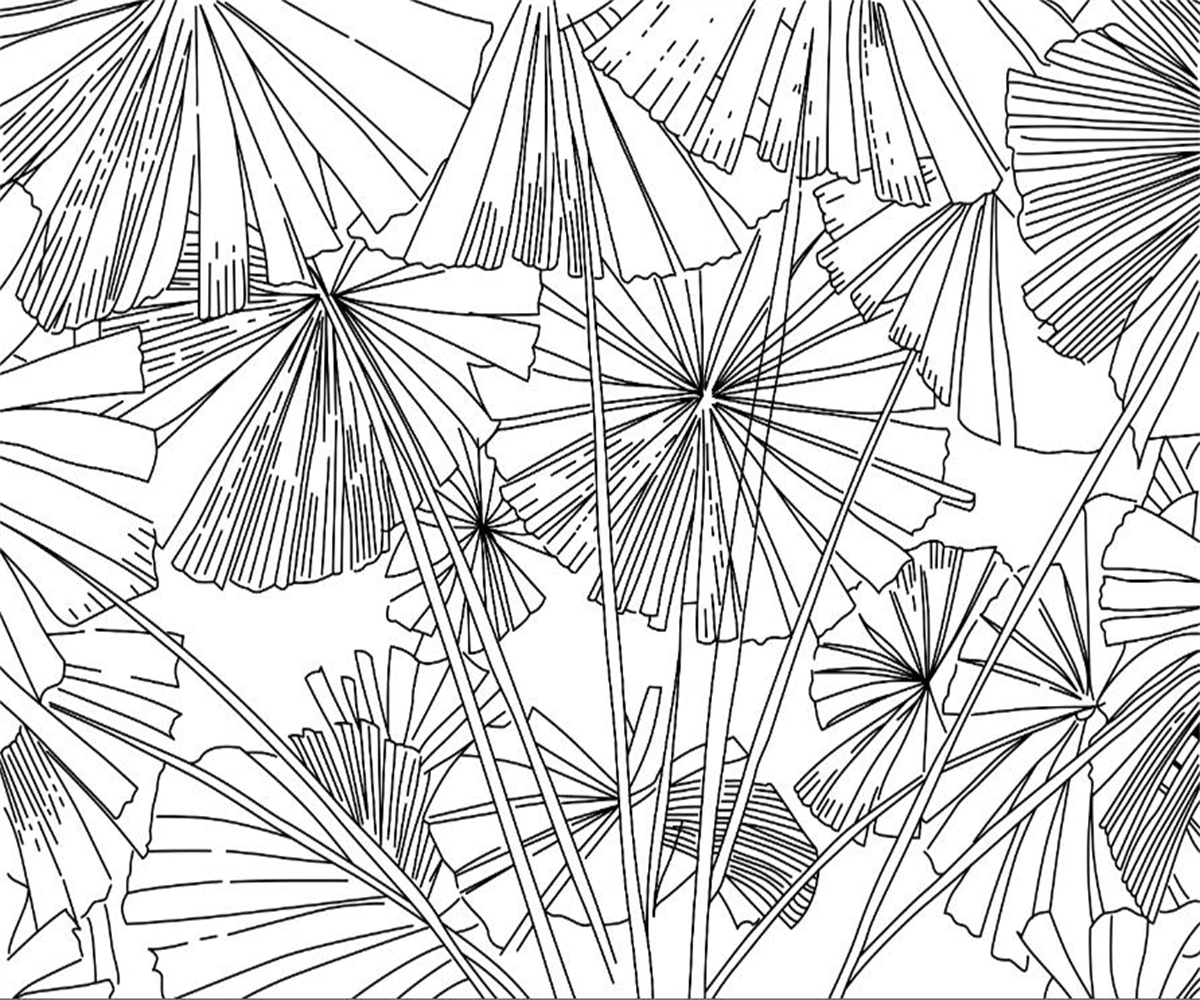 Custom wallpaper black and white palm leaf background mural home decoration living room bedroom background decorative painting