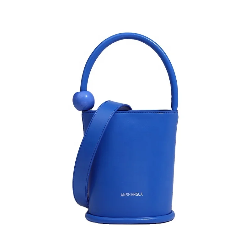 Fashion Ladies Bucket Bags Shoulder Bags Klein Blue Handbags Niche Design Bags