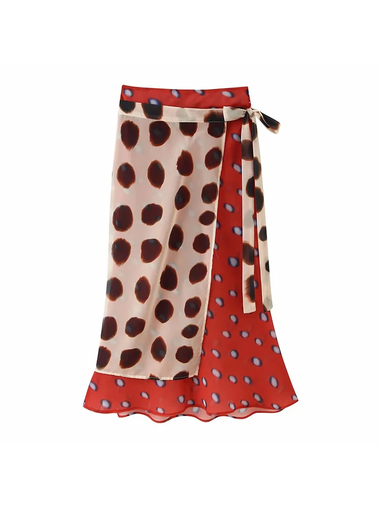 Women Elegant Polka Dot Mini Skirts Spring Summer Women Fashion Beach Style Vacation Ladies Festival Sexy Mini Skirts