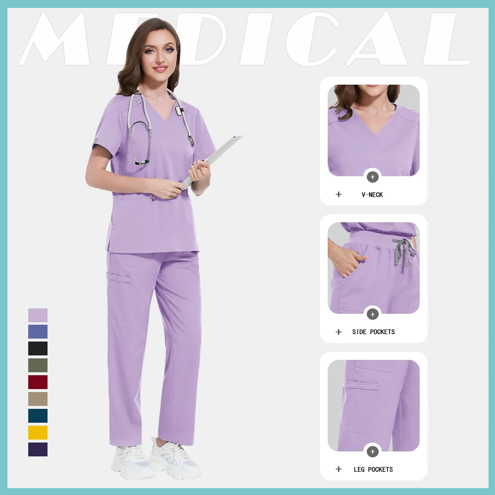 ชุดสครับโรงพยาบาล ชุดยูนิฟอร์ม - Medical Lab Hospital บทวิจารณ์และราคา