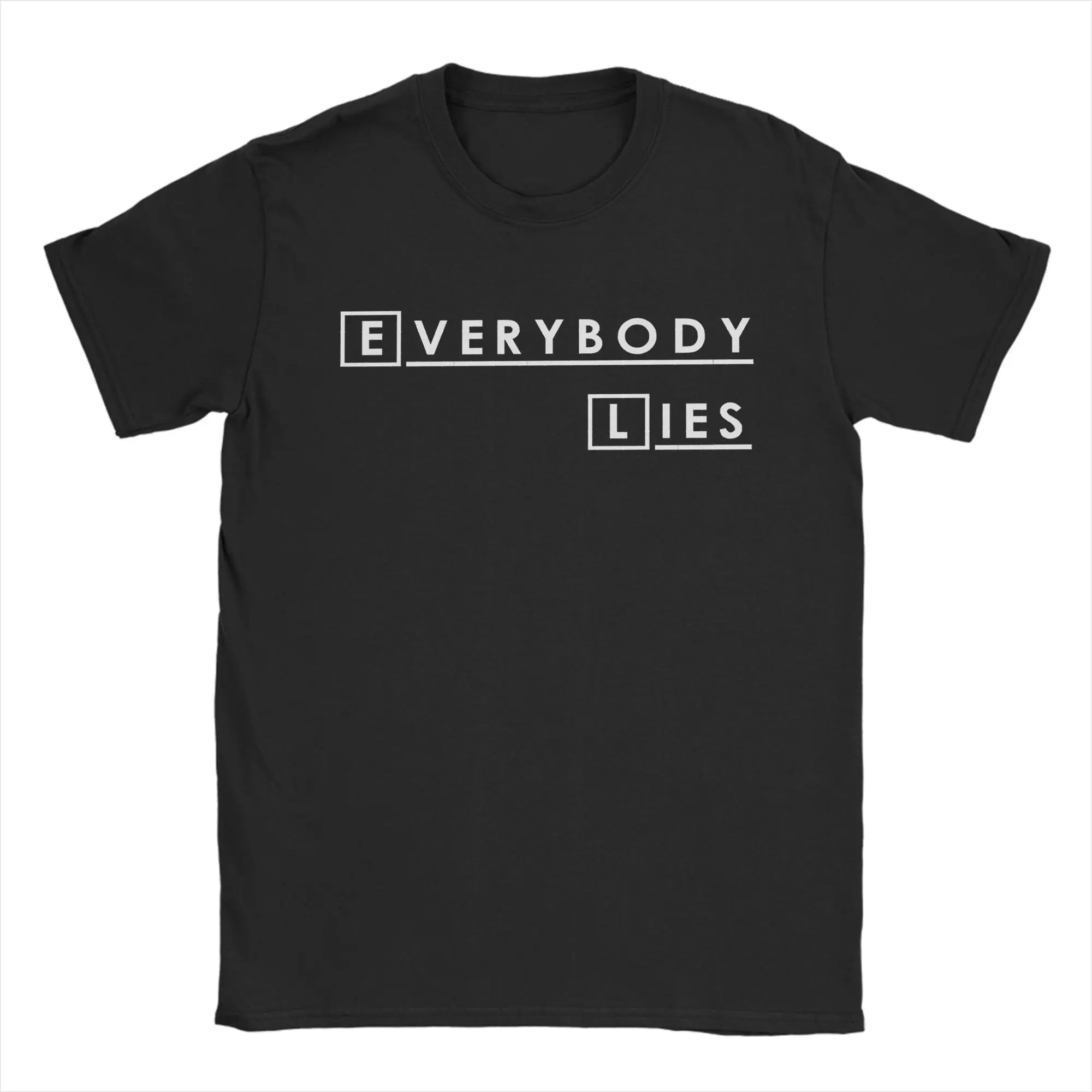 House M.D. Everybody Lies T Shirt Men's  100% Cotton Awesome T-Shirts O Neck Dr Gregory Tee Shirt Short Sleeve Tops Summer