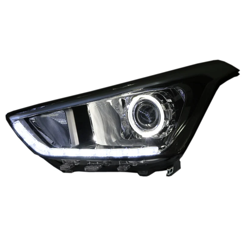 Customized Full LED Headlights For Hyundai IX25 2015-2017 Bi-xenon Projector Lens Front Lamps With DRL