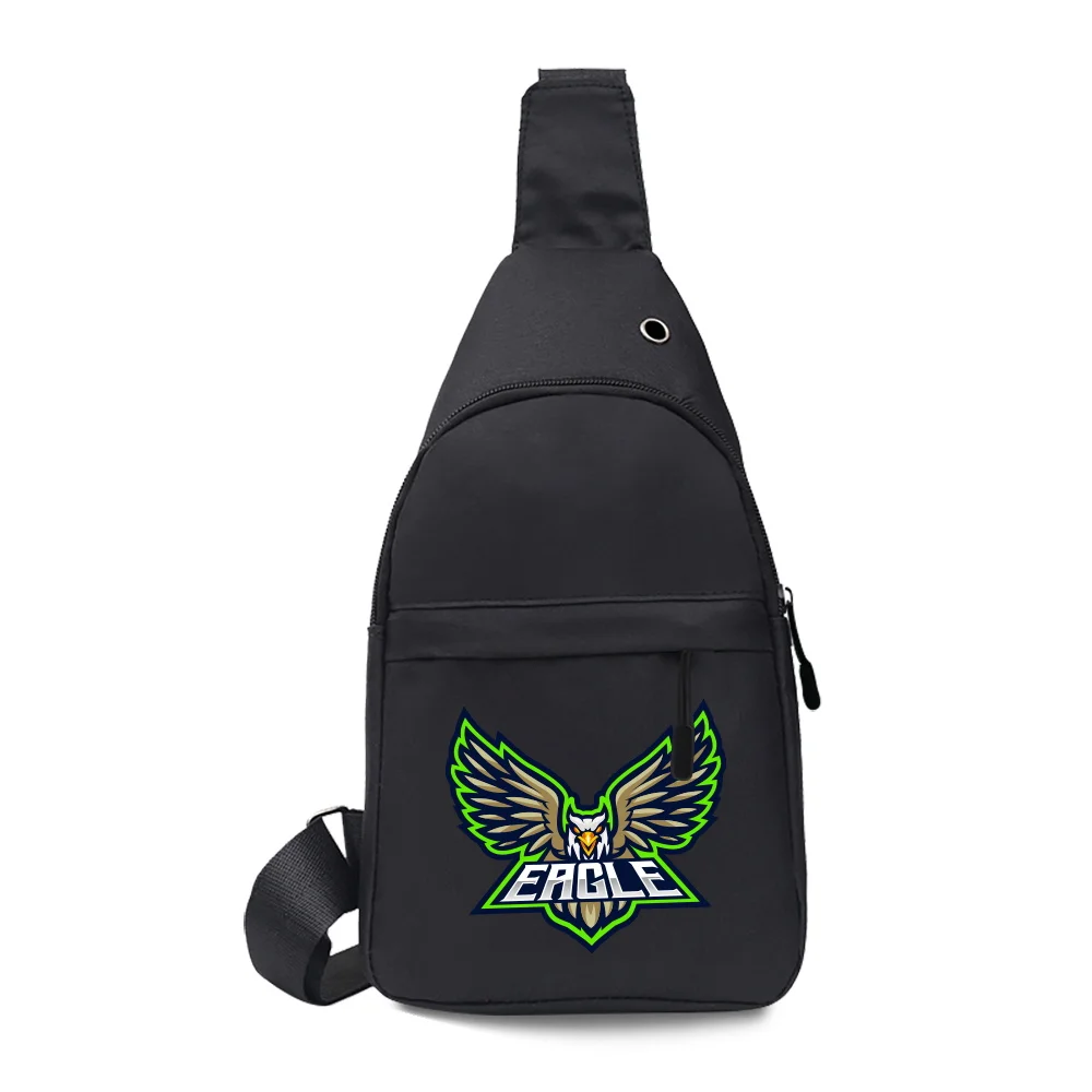 Bolsos de pecho con carga USB para hombre, riñonera pequeña de viaje corto, con estampado de Teamlogo bolso de hombro, bolso de gimnasio cruzado al aire libre