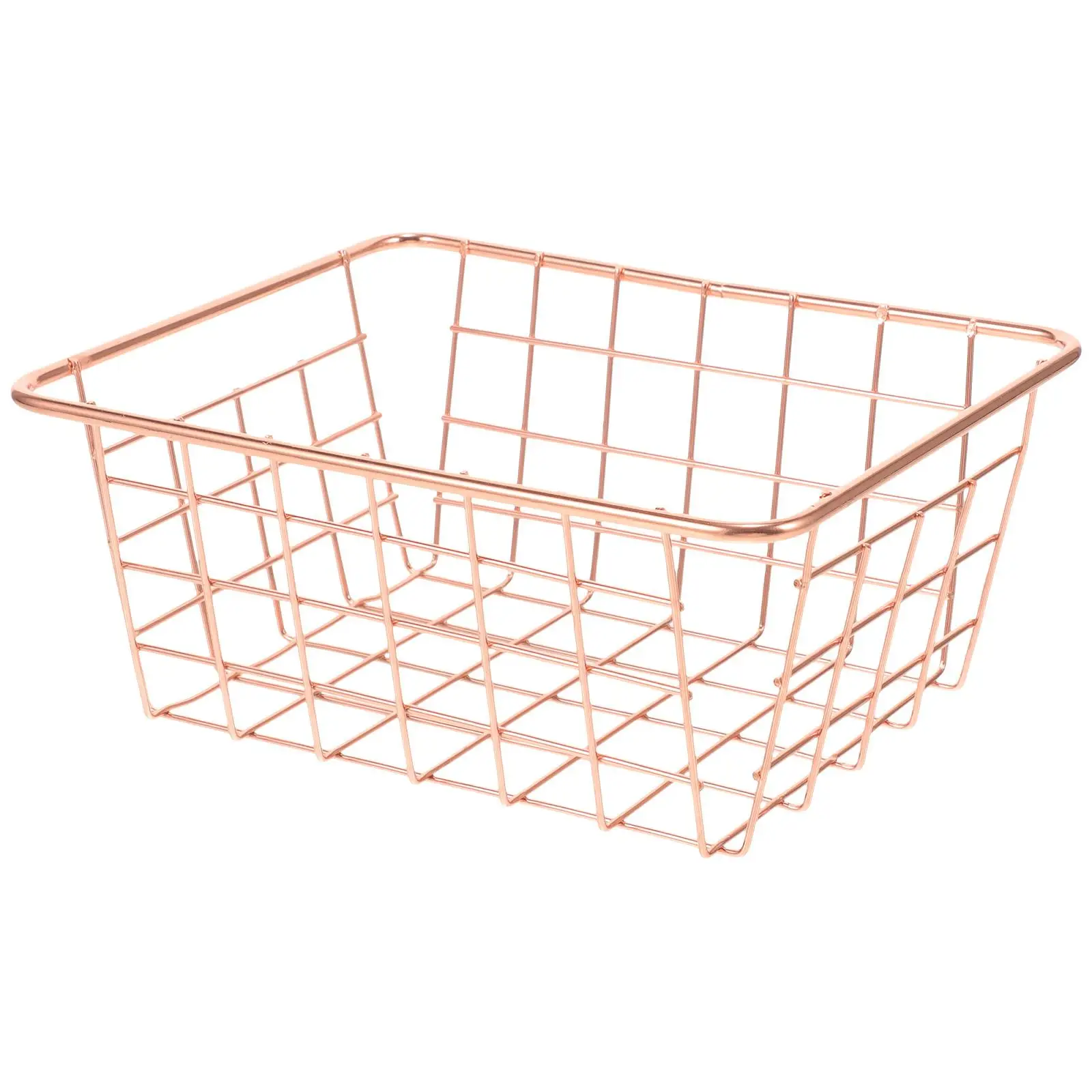 

Iron Storage Basket Metal Snacks Fruits Basket Desktop ganizer Wicker Pantry Baskets Fruit Storage Multifunctional Home Office