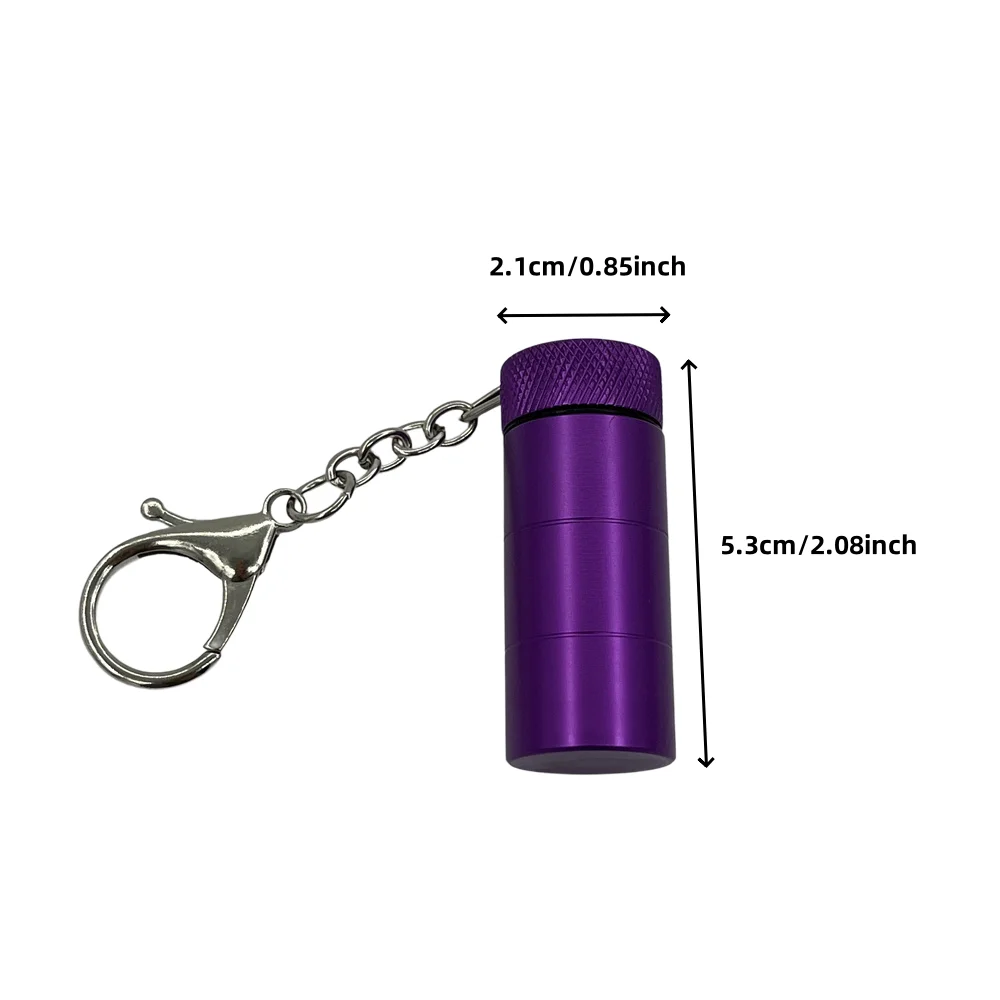 Portable Mini Herb Case Tobacco Box Keychain Pill Container Box Waterproof Pocket Storage Jars Smoking Accessories