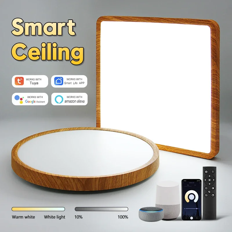 

CCT Smart LED Ceiling Lamp 24WRound 36WSquare Switch/Remote Control/APP Ultra-thin Modern Ceiling Light AC85-265V Nordic Indoor