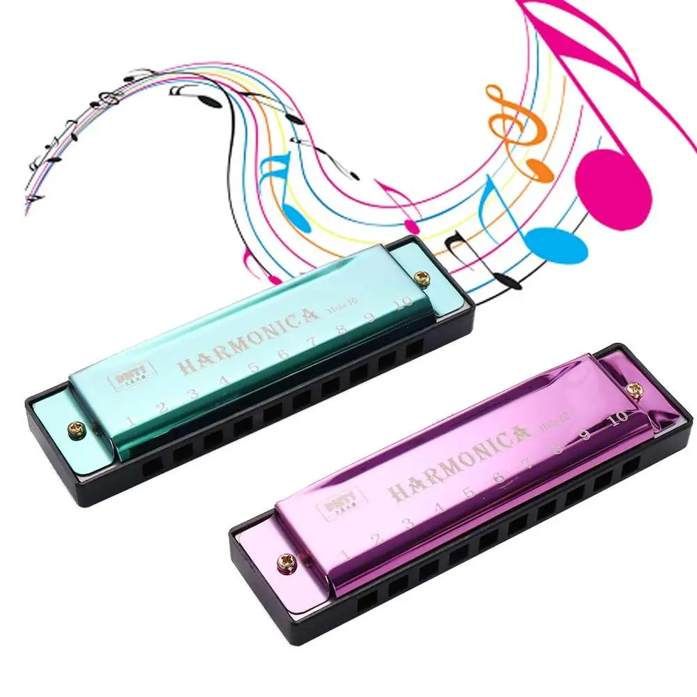 Instrument jouet éducatif éducation précoce musique sens formation C Blues Harmonica diatonique harpe bouche orgue 10 trous harpe