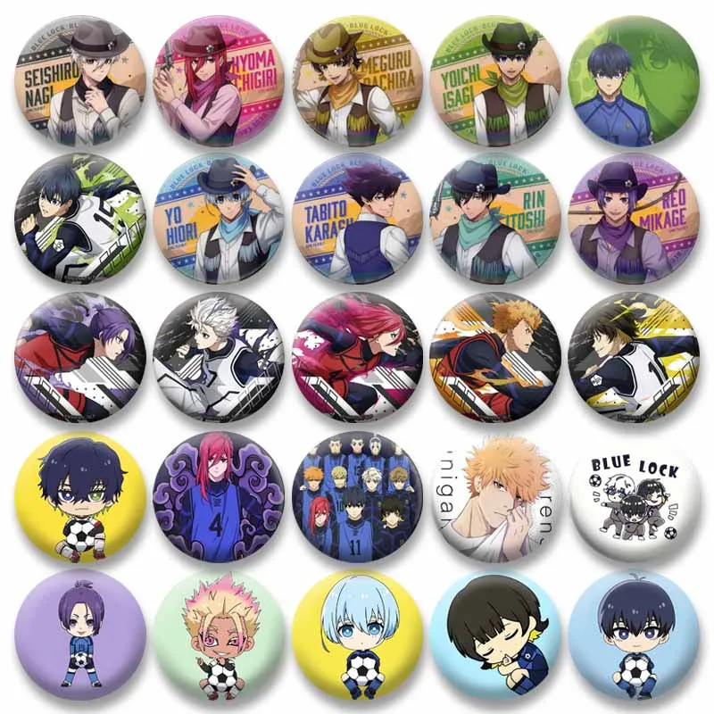 

Anime BLUE LOCK Pins Cute Meguru Hyoma Yoichi Chibi Brooches Acrylic Cartoon Badges on Backpack Jewelry Accessories Friend Gifts