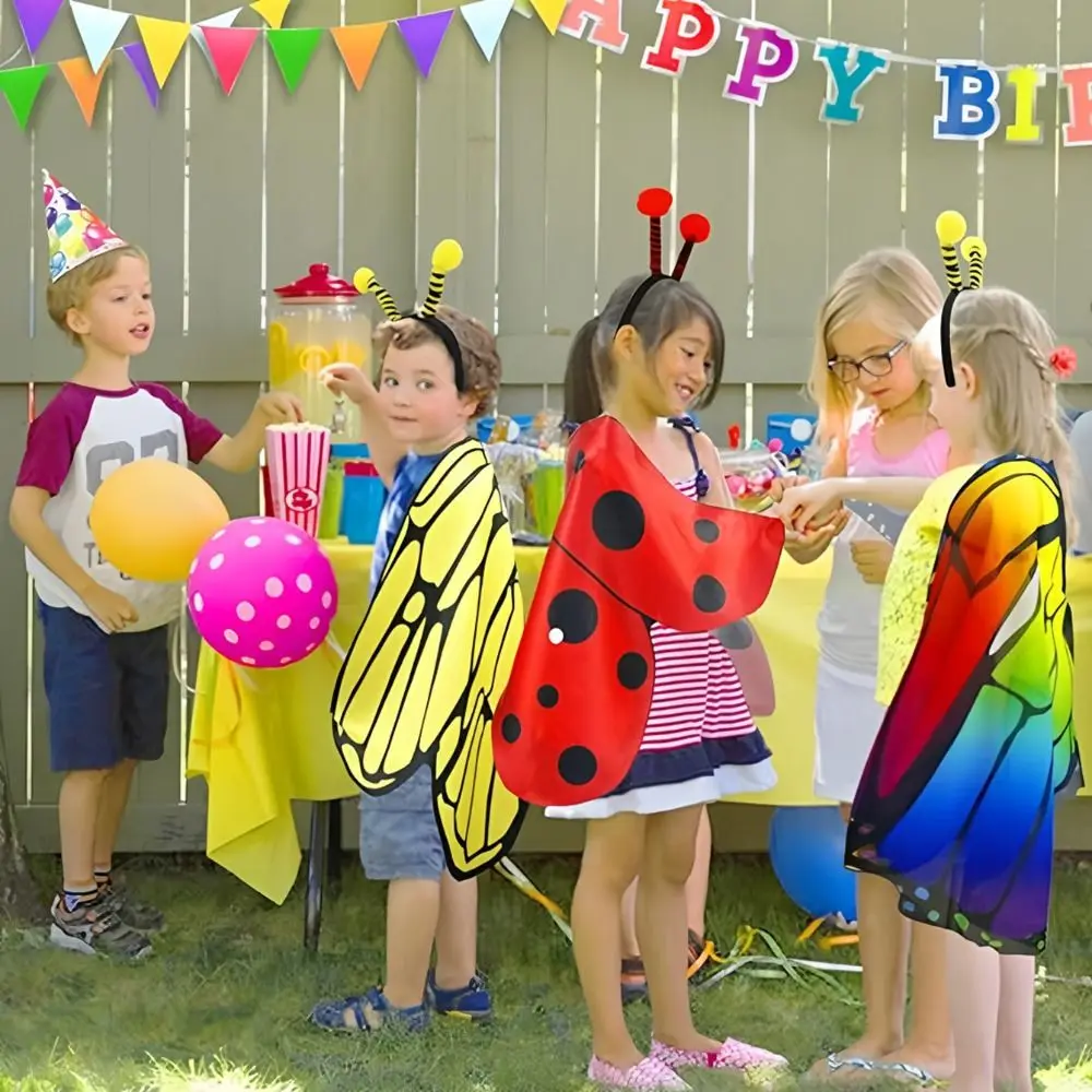 Colorful Butterfly Wings Costume Fancy Dress DIY Decorations Cape Butterfly Cosplay Costume Fairy Shawl Christmas Halloween